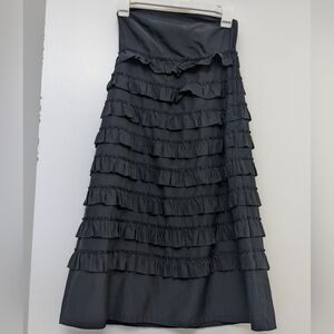 Black strapless Dress with Ruffles, Gap size 0